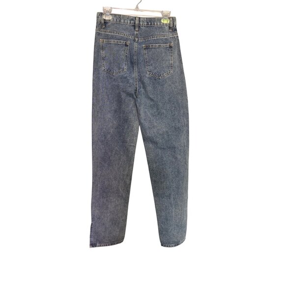 PrettyLittleThing Vintage Wash Clean Girl Split Hem Jeans NWT Size UK 8 / US 4 - Picture 2 of 9